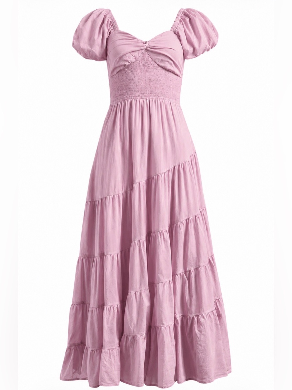 Free People Sundrenched‎ Maxi Dress Short Sleeve Dawn Pink Purple Large